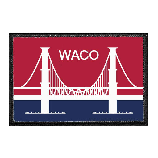 Waco City Flag - Color - Removable Patch - Pull Patch - Removable Patches For Authentic Flexfit and Snapback Hats