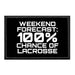 Weekend Forecast 100 Chance Of Lacrosse - Removable Patch - Pull Patch - Removable Patches That Stick To Your Gear