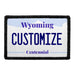 Customizable - Wyoming License Plate - Removable Patch - Pull Patch - Removable Patches For Authentic Flexfit and Snapback Hats