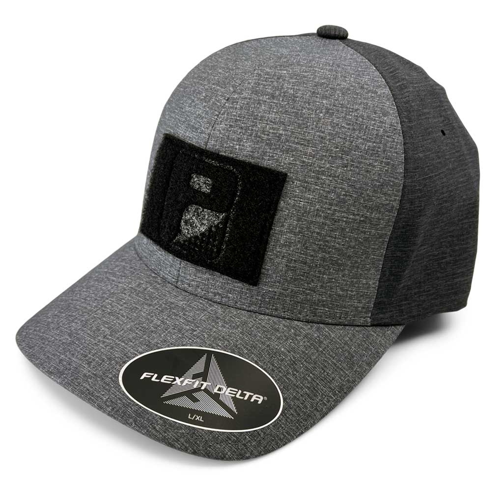 Delta and Hat - - Premium 2-Tone by Melange Charcoal Grey Dark Flexfit