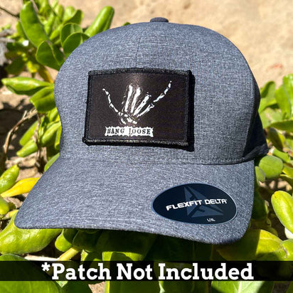 2-Tone - Melange Dark Grey and Charcoal - Delta Premium Flexfit Hat by Pull Patch