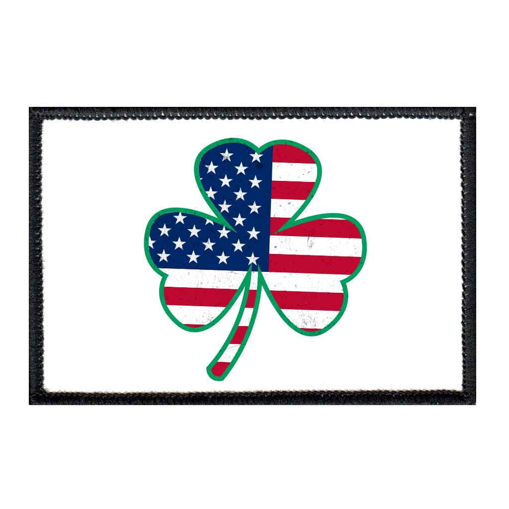 3 Leaf Clover - US Flag - Patch - Pull Patch - Removable Patches For Authentic Flexfit and Snapback Hats