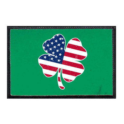 4 Leaf Clover - US Flag - Patch - Pull Patch - Removable Patches For Authentic Flexfit and Snapback Hats
