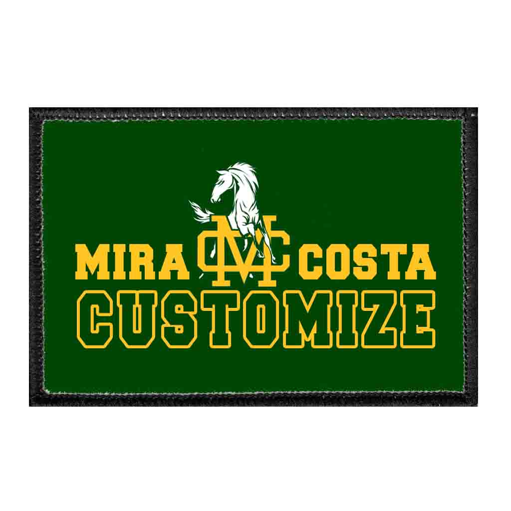 Mira Costa Mustangs - Removable Patch - Pull Patch - Removable Patches That Stick To Your Gear