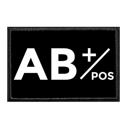 AB+ Positive Blood Type - Removable Patch - Pull Patch - Removable Patches For Authentic Flexfit and Snapback Hats