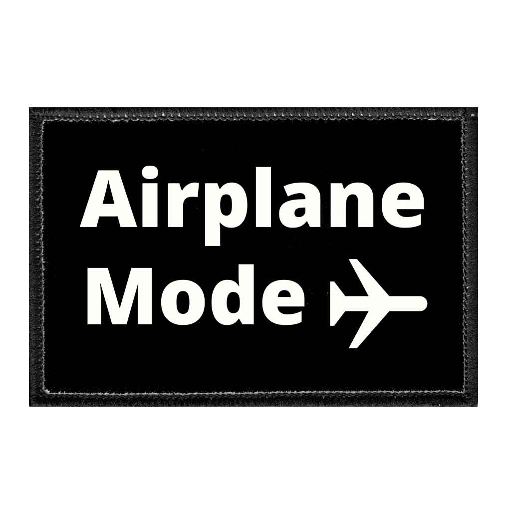Airplane Mode - Removable Patch - Pull Patch - Removable Patches For Authentic Flexfit and Snapback Hats