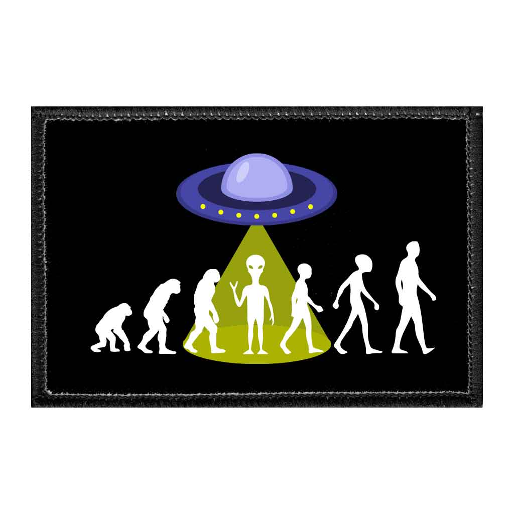Alien - Evolution Of Man - Removable Patch - Pull Patch - Removable Patches That Stick To Your Gear