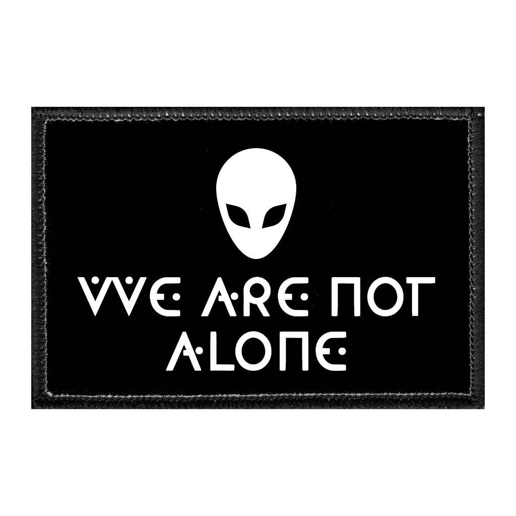 Alien Head - We Are Not Alone - Removable Patch - Pull Patch - Removable Patches That Stick To Your Gear