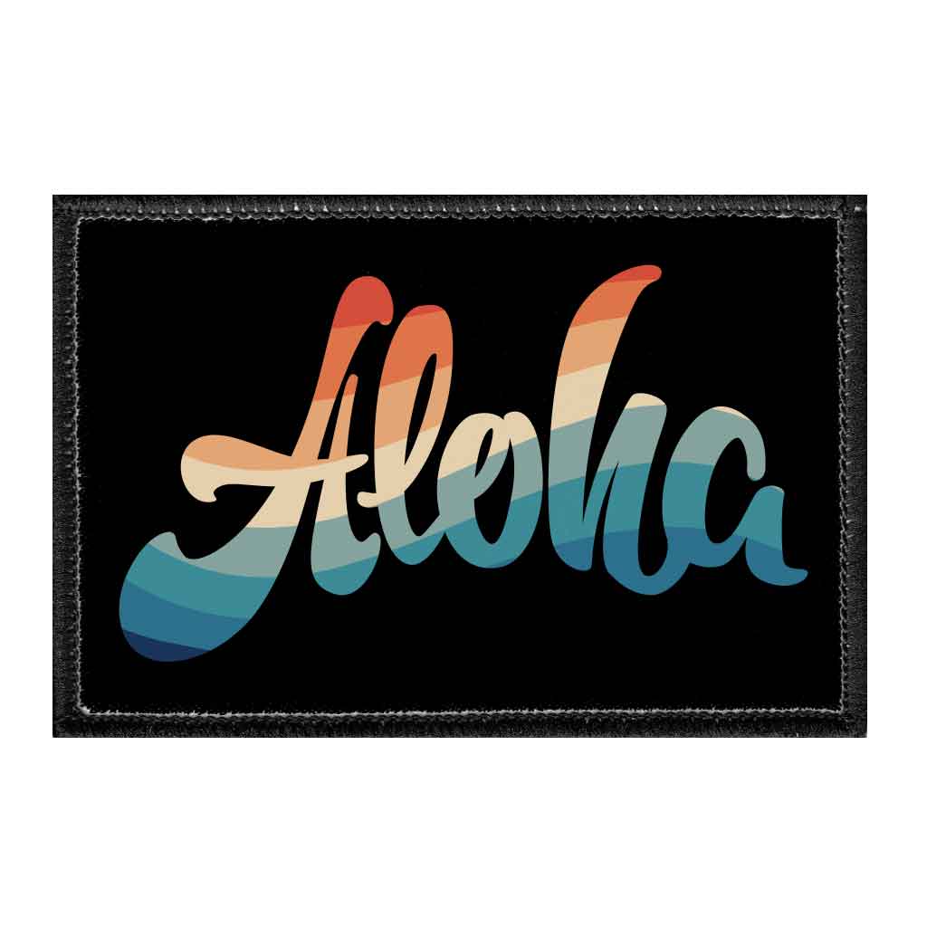 Aloha - 70s Vintage - Removable Patch - Pull Patch - Removable Patches For Authentic Flexfit and Snapback Hats