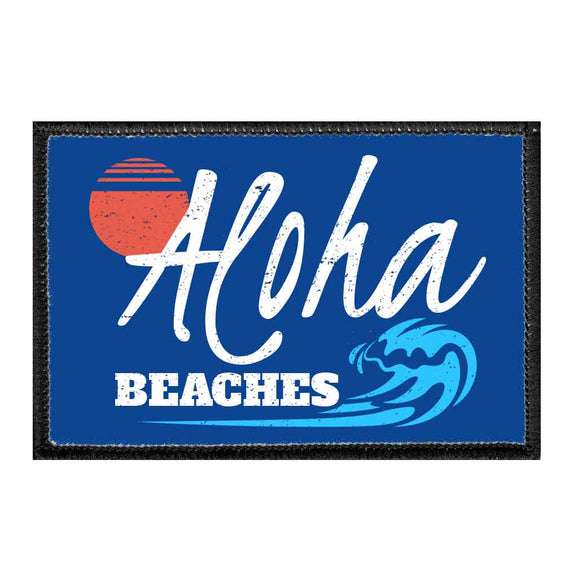 Aloha Beaches - Removable Patch - Pull Patch - Removable Patches For Authentic Flexfit and Snapback Hats