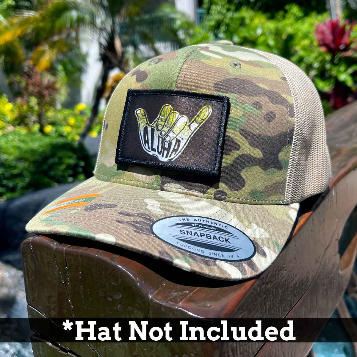 Aloha - Hang Loose - Removable Patch - Pull Patch - Removable Patches For Authentic Flexfit and Snapback Hats