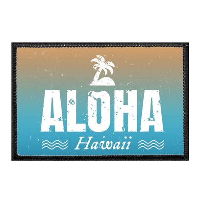 Aloha Hawaii - Beach - Removable Patch - Pull Patch - Removable Patches For Authentic Flexfit and Snapback Hats