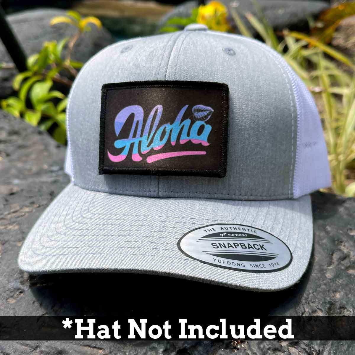 Aloha - Wave - Removable Patch - Pull Patch - Removable Patches For Authentic Flexfit and Snapback Hats