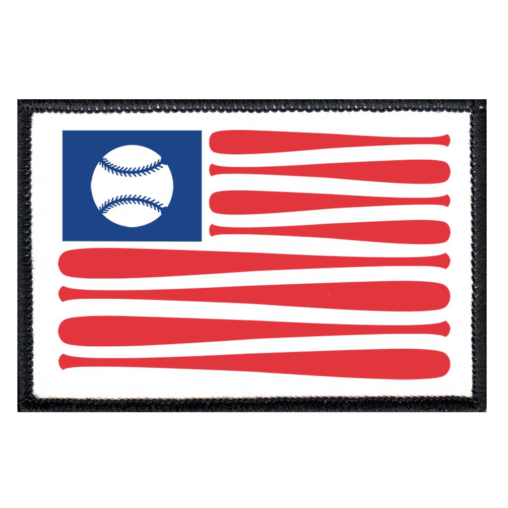 American Flag Baseball - Patch - Pull Patch - Removable Patches For Authentic Flexfit and Snapback Hats