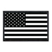American Flag - Black and White - Patch - Pull Patch - Removable Patches For Authentic Flexfit and Snapback Hats