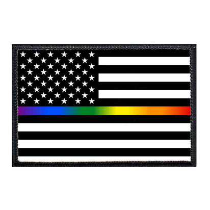 American Flag - Black and White - Rainbow - Patch - Pull Patch - Removable Patches For Authentic Flexfit and Snapback Hats