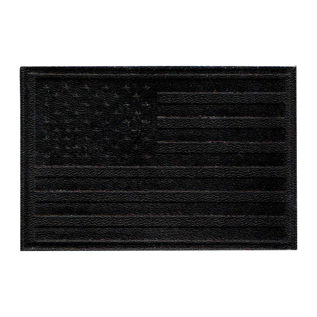 American Flag - Black Leather - Removable Patch - Pull Patch - Removable Patches For Authentic Flexfit and Snapback Hats