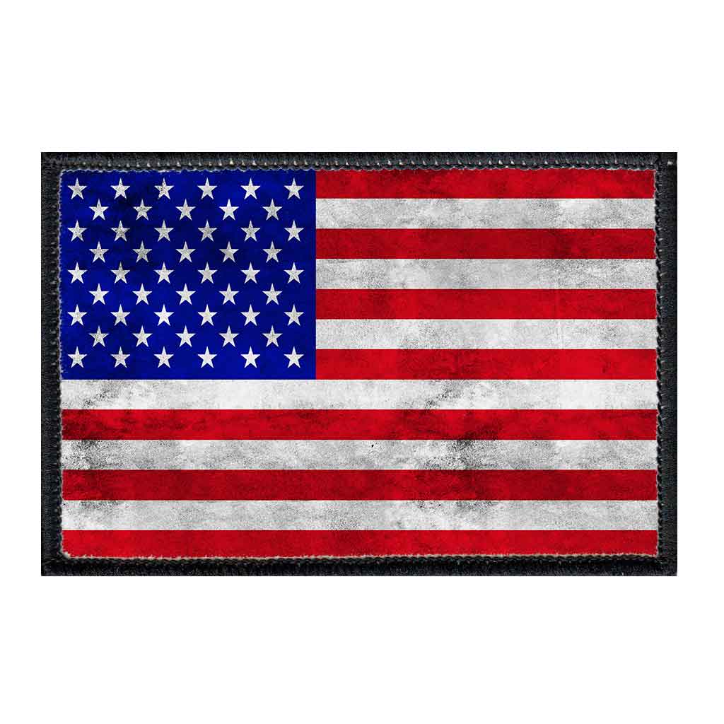 American Flag - Distressed - Patch - Pull Patch - Removable Patches For Authentic Flexfit and Snapback Hats