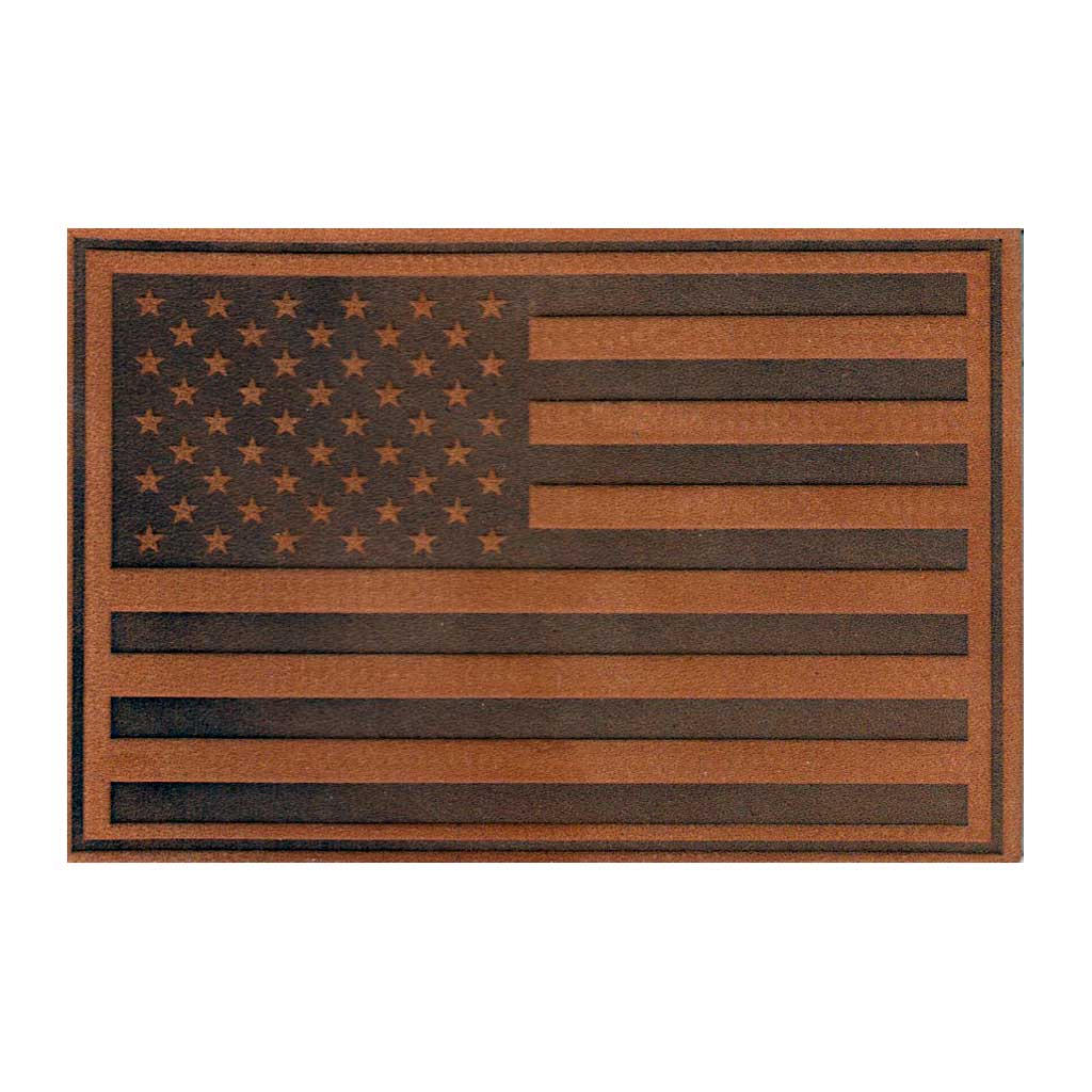 American Flag - Leather - Removable Patch