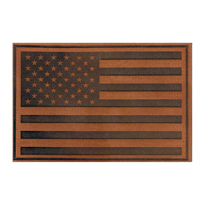 American Flag - Leather - Removable Patch - Pull Patch - Removable Patches For Authentic Flexfit and Snapback Hats