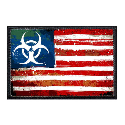 American Flag - Zombie Outbreak - Toxic - Patch - Pull Patch - Removable Patches For Authentic Flexfit and Snapback Hats