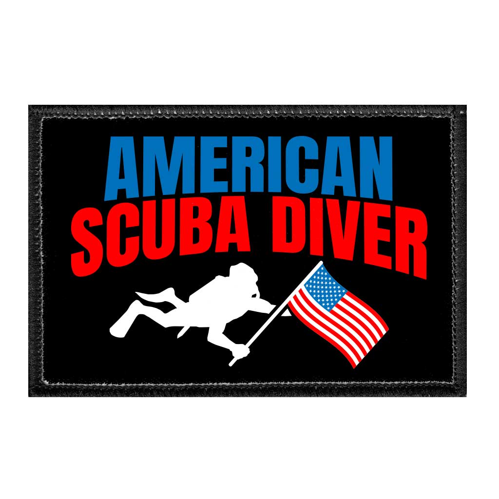 American Scuba Diver - Removable Patch - Pull Patch - Removable Patches That Stick To Your Gear