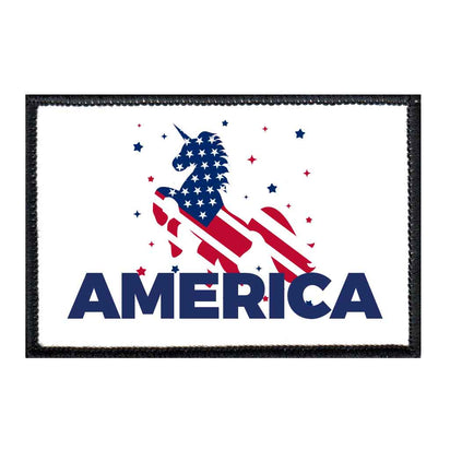 American Unicorn - Stars - Patch - Pull Patch - Removable Patches For Authentic Flexfit and Snapback Hats