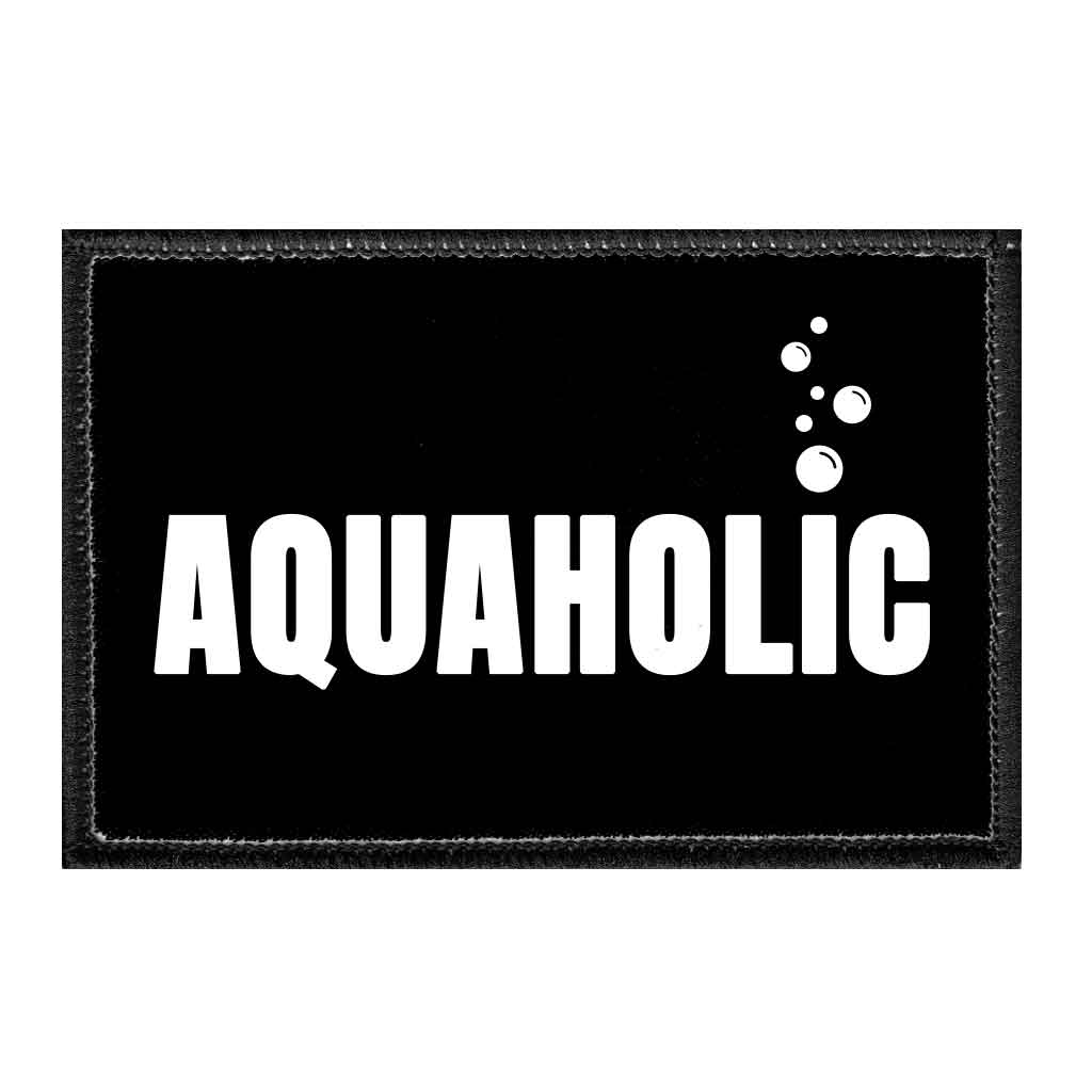 Aquaholic - Removable Patch - Pull Patch - Removable Patches That Stick To Your Gear