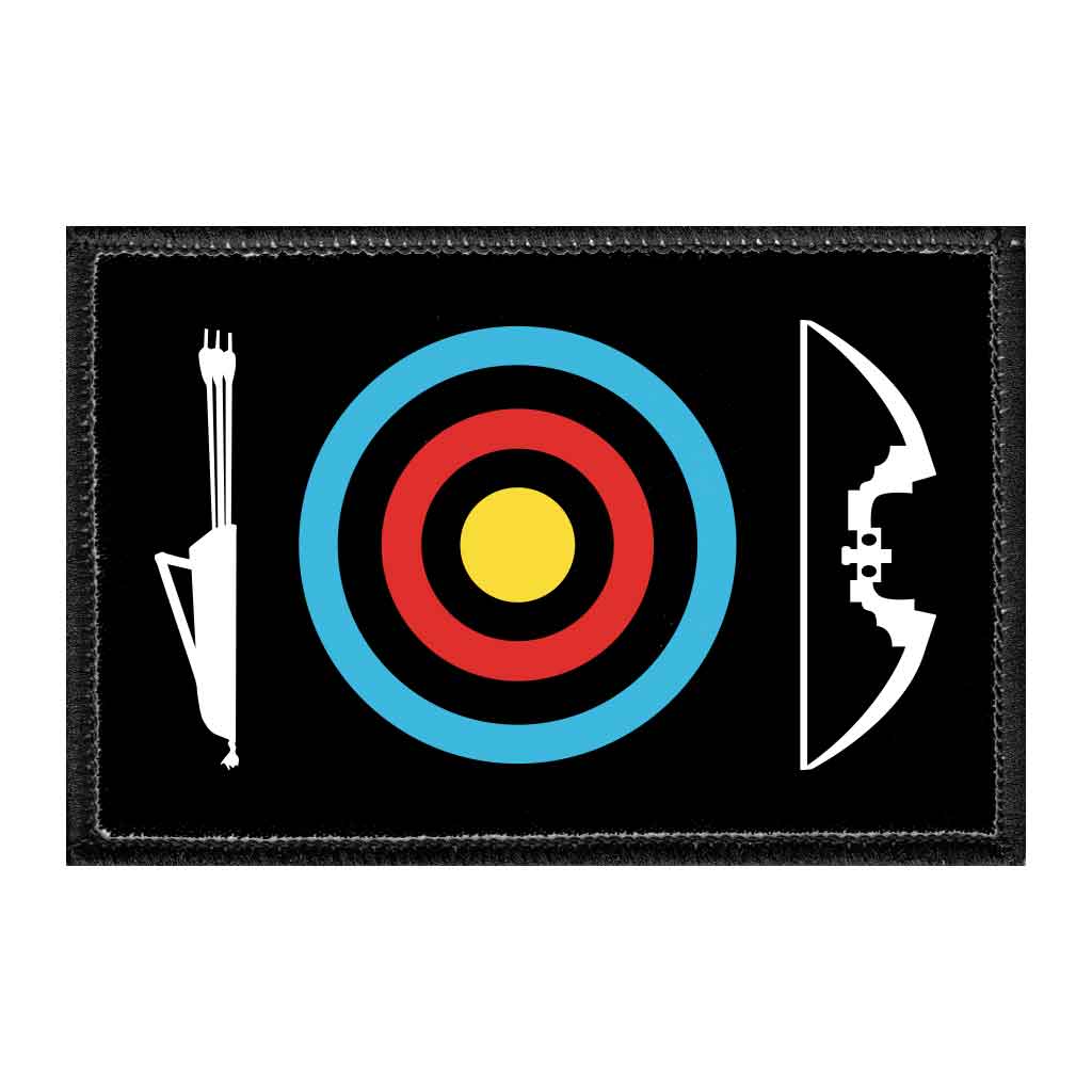 Archery Symbols - Removable Patch - Pull Patch - Removable Patches That Stick To Your Gear