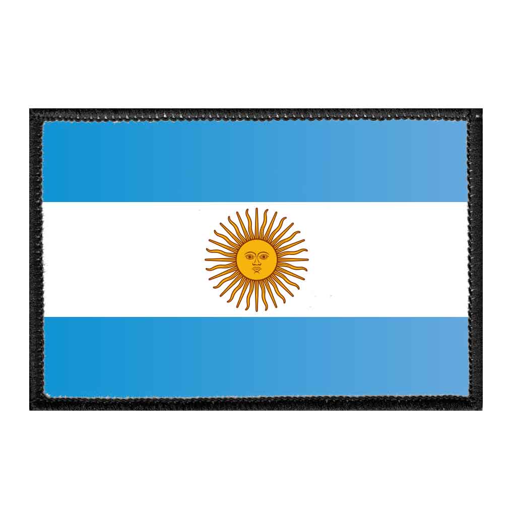 Argentina Flag - Color - Removable Patch - Pull Patch - Removable Patches For Authentic Flexfit and Snapback Hats