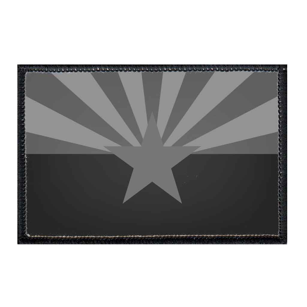 Arizona State Flag - Black and White - Removable Patch - Pull Patch - Removable Patches For Authentic Flexfit and Snapback Hats