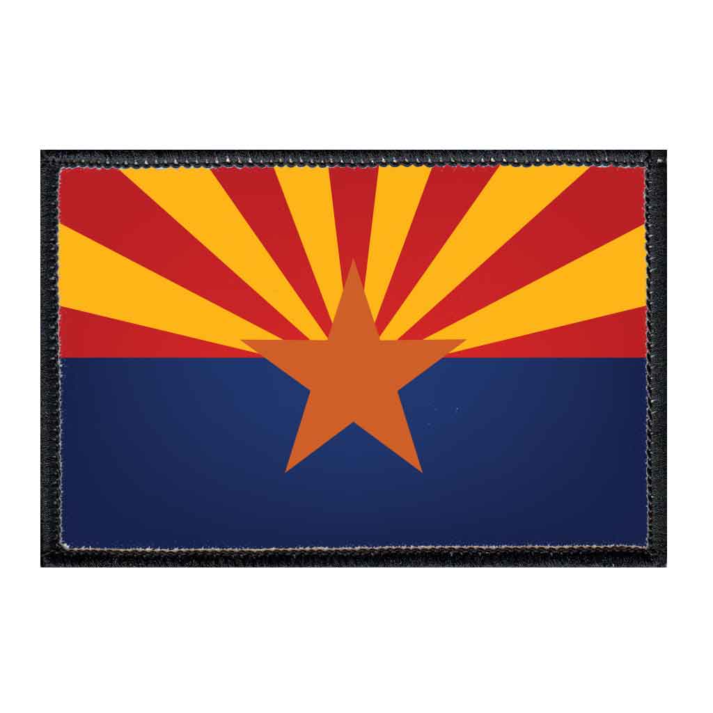 Arizona State Flag - Color - Removable Patch - Pull Patch - Removable Patches For Authentic Flexfit and Snapback Hats