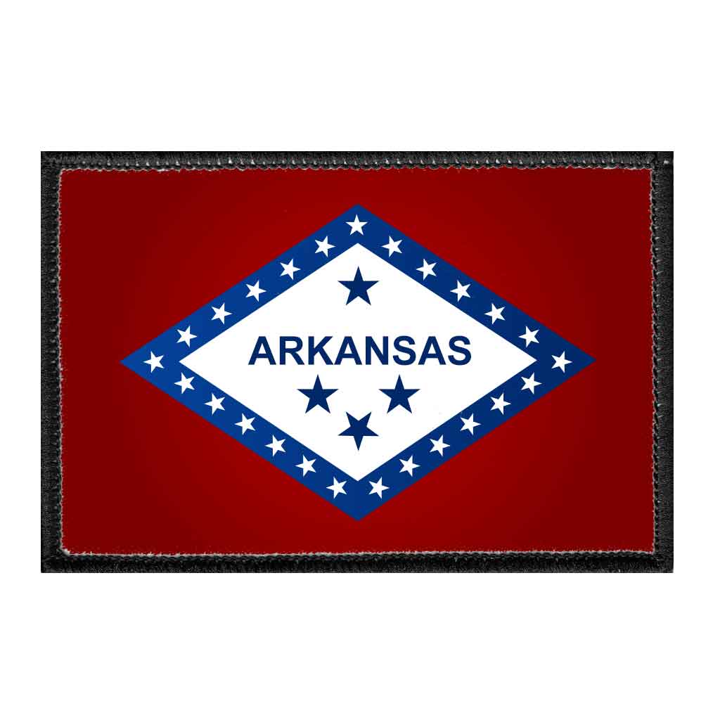 Arkansas State Flag - Color - Removable Patch - Pull Patch - Removable Patches For Authentic Flexfit and Snapback Hats