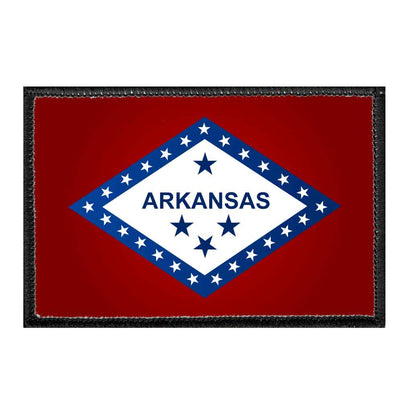 Arkansas State Flag - Color - Removable Patch - Pull Patch - Removable Patches For Authentic Flexfit and Snapback Hats