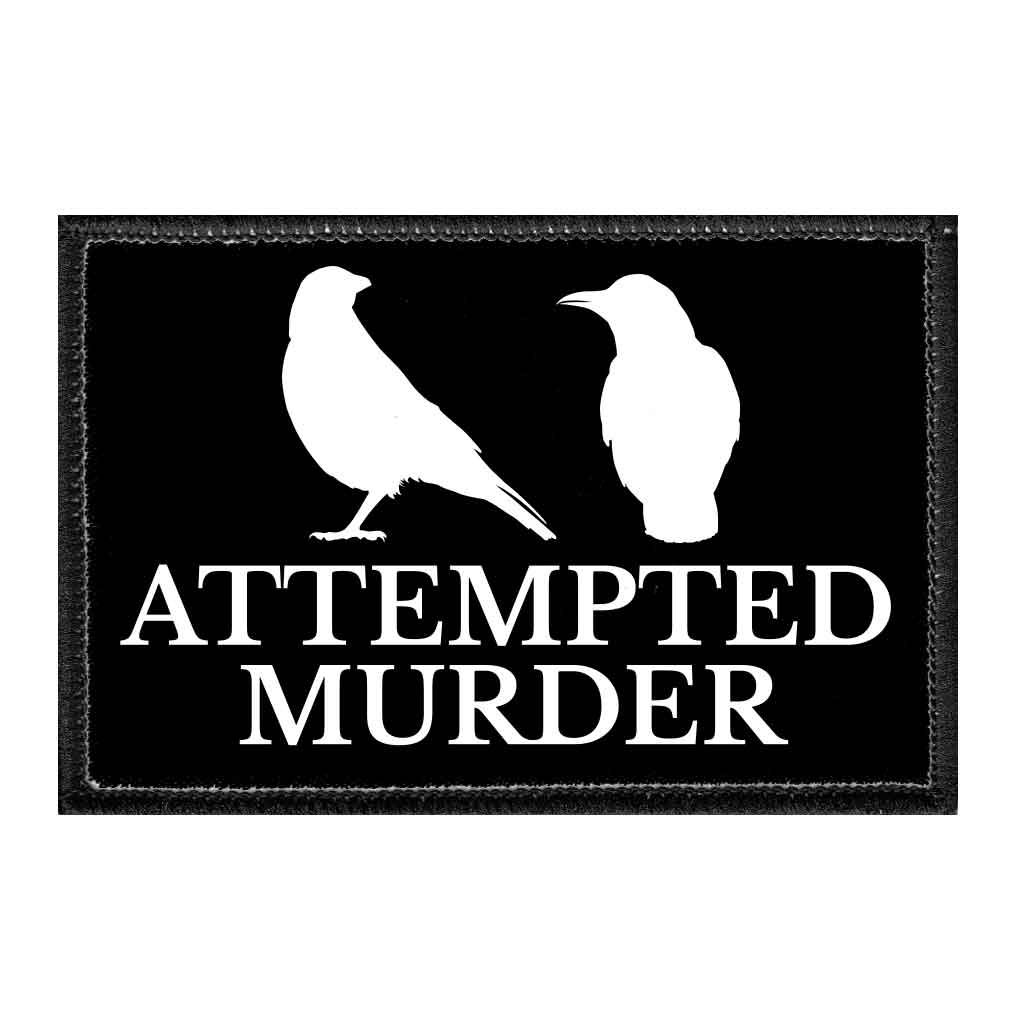 Attempted Murder - Removable Patch - Pull Patch - Removable Patches For Authentic Flexfit and Snapback Hats