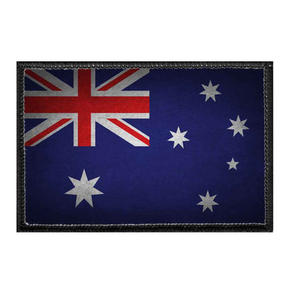 Australia Flag - Color - Distressed - Removable Patch - Pull Patch - Removable Patches For Authentic Flexfit and Snapback Hats