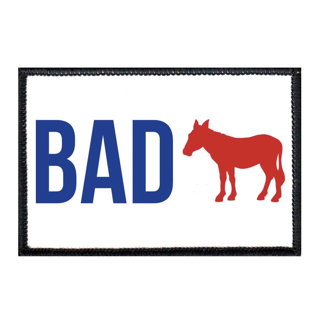 Bad Ass - Patch - Pull Patch - Removable Patches For Authentic Flexfit and Snapback Hats