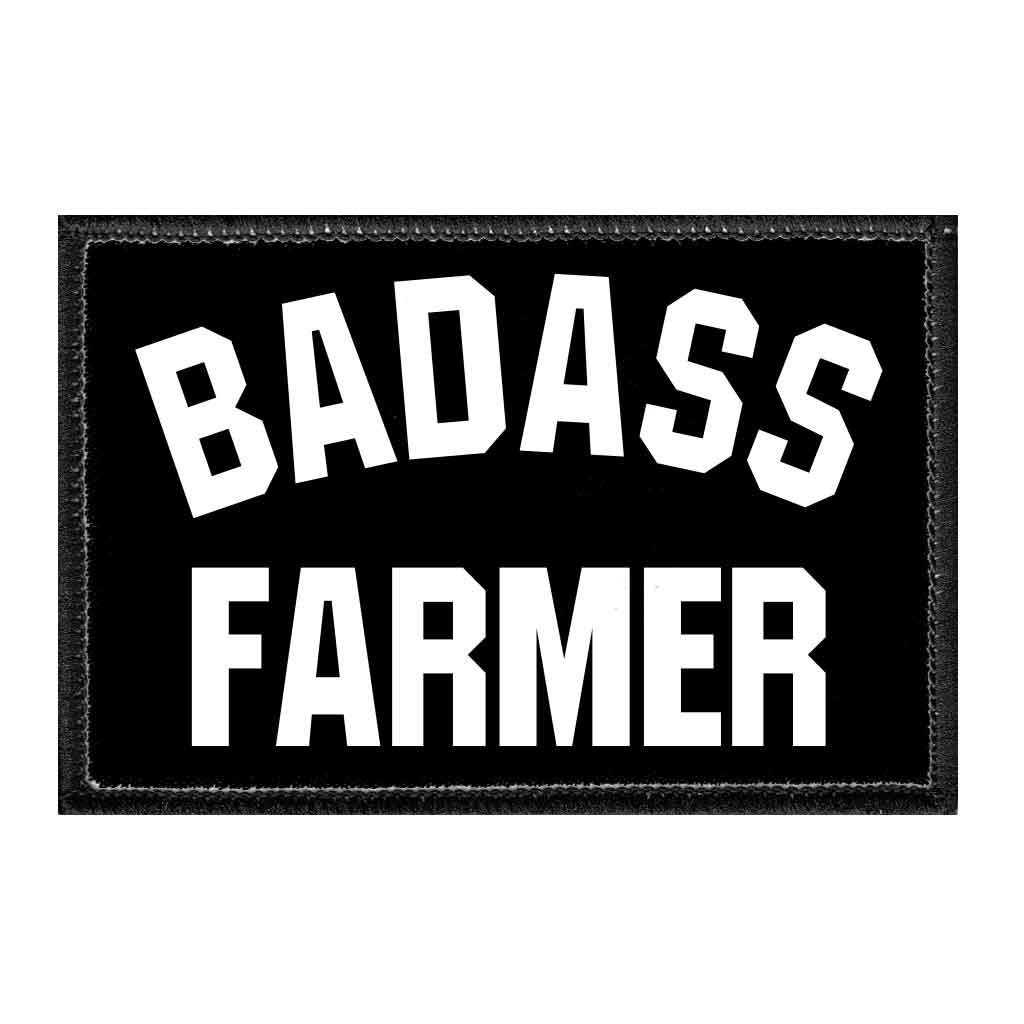 Badass Farmer - Removable Patch - Pull Patch - Removable Patches For Authentic Flexfit and Snapback Hats
