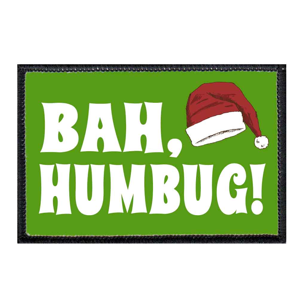 Bah, Humbug! - Patch - Pull Patch - Removable Patches For Authentic Flexfit and Snapback Hats