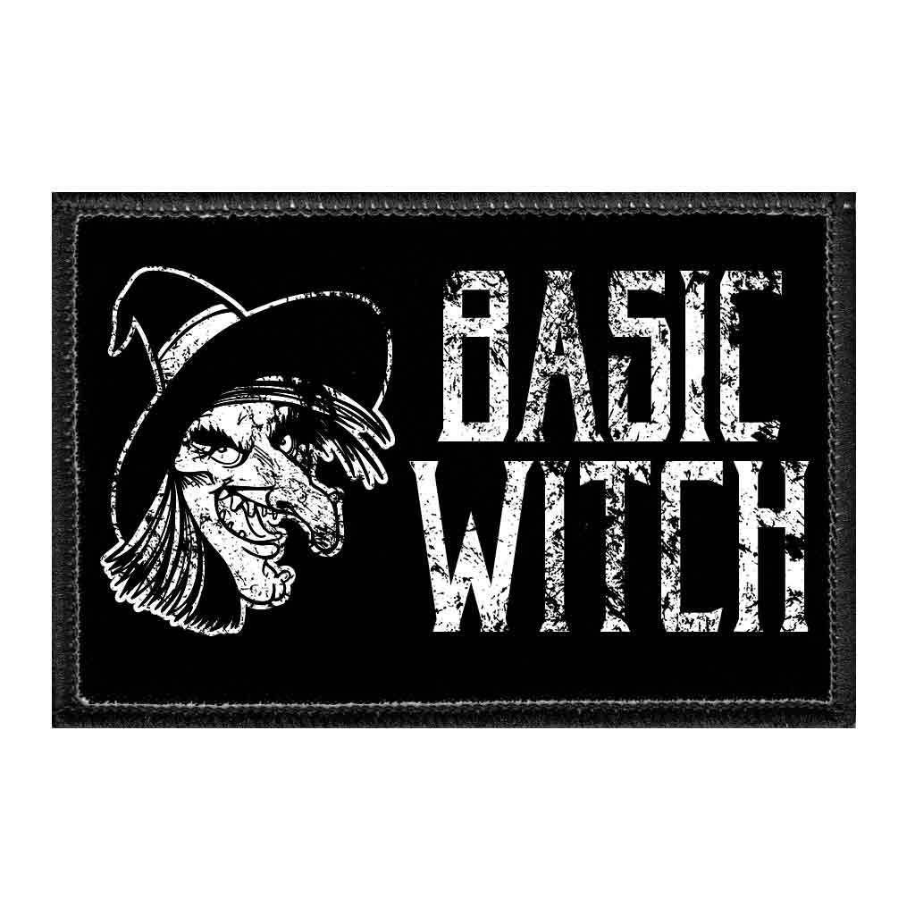 Basic Witch - Removable Patch - Pull Patch - Removable Patches For Authentic Flexfit and Snapback Hats