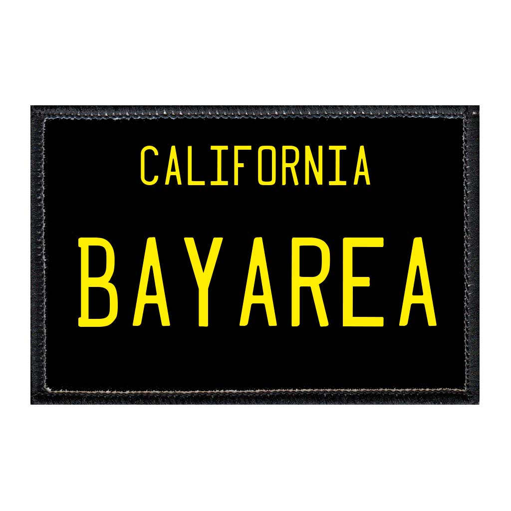 Bay Area - California License Plate - Removable Patch - Pull Patch - Removable Patches For Authentic Flexfit and Snapback Hats