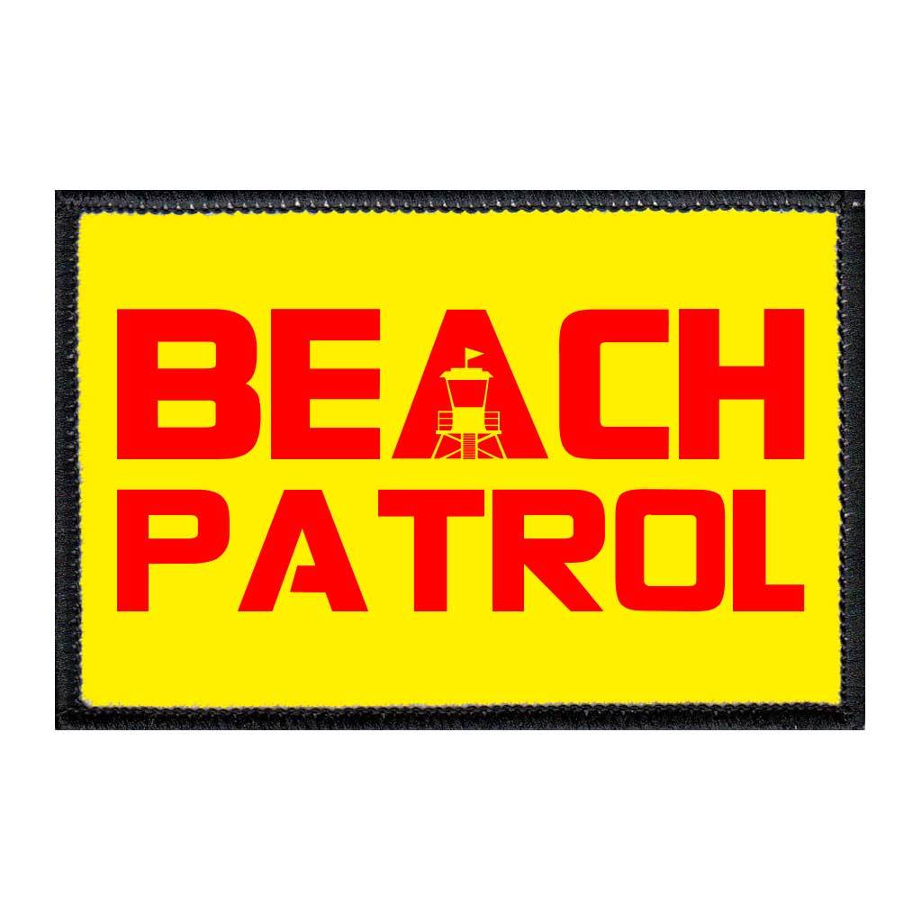 Beach Patrol - Removable Patch - Pull Patch - Removable Patches For Authentic Flexfit and Snapback Hats