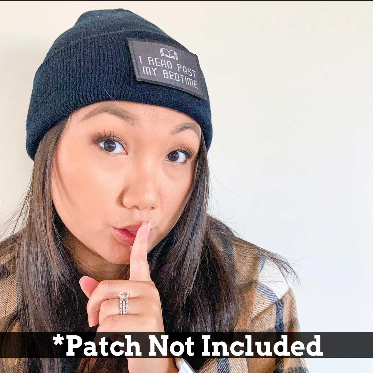 Beanie Pull Patch Cap By Flexfit - Black - Pull Patch - Removable Patches That Stick To Your Gear