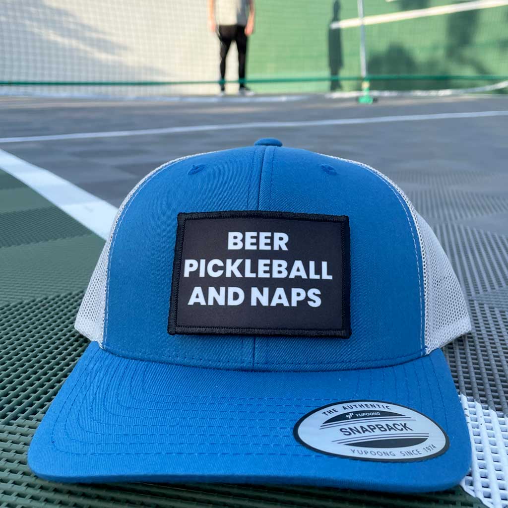 Beer, Pickleball And Naps - Removable Patch - Pull Patch - Removable Patches For Authentic Flexfit and Snapback Hats