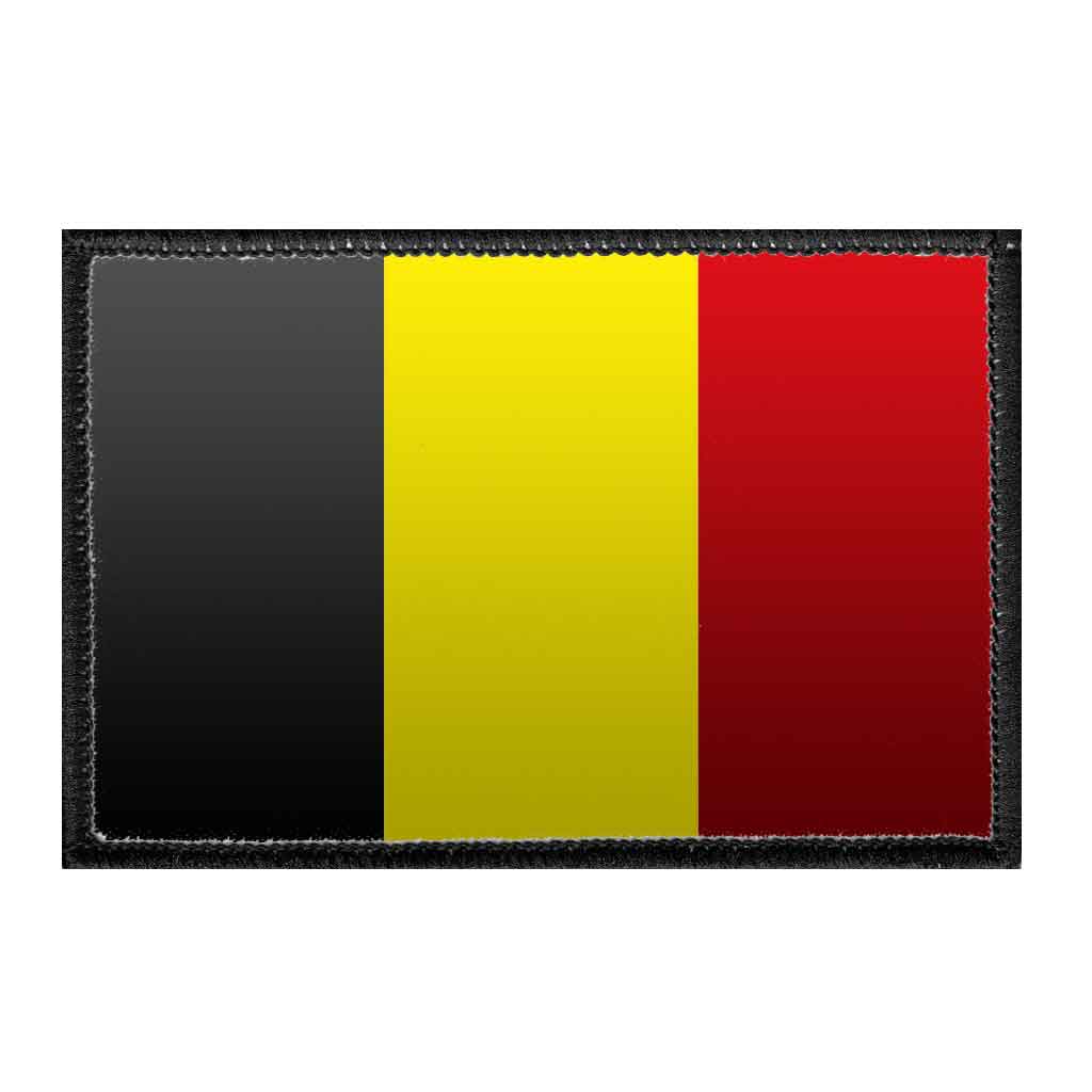 Belgium Flag - Color - Removable Patch - Pull Patch - Removable Patches For Authentic Flexfit and Snapback Hats