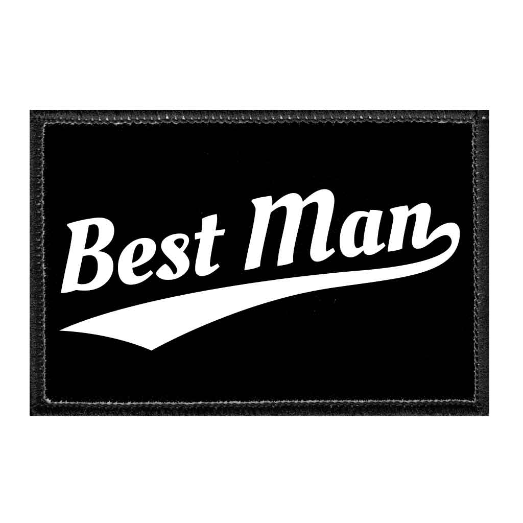 Best Man - Sports - Removable Patch - Pull Patch - Removable Patches For Authentic Flexfit and Snapback Hats