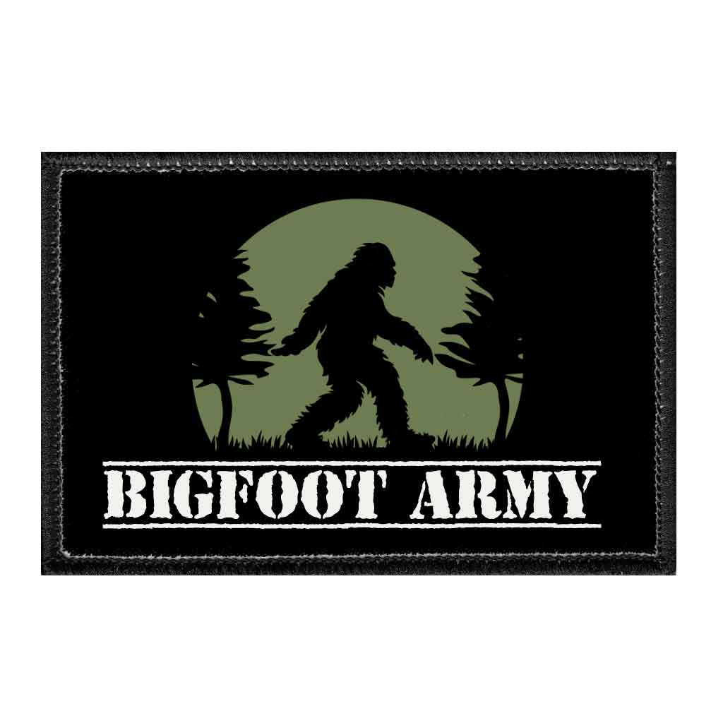 Bigfoot Army - Removable Patch - Pull Patch - Removable Patches That Stick To Your Gear