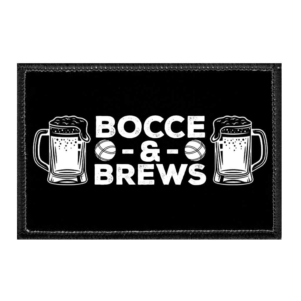 Bocce & Brews - Removable Patch - Pull Patch - Removable Patches For Authentic Flexfit and Snapback Hats