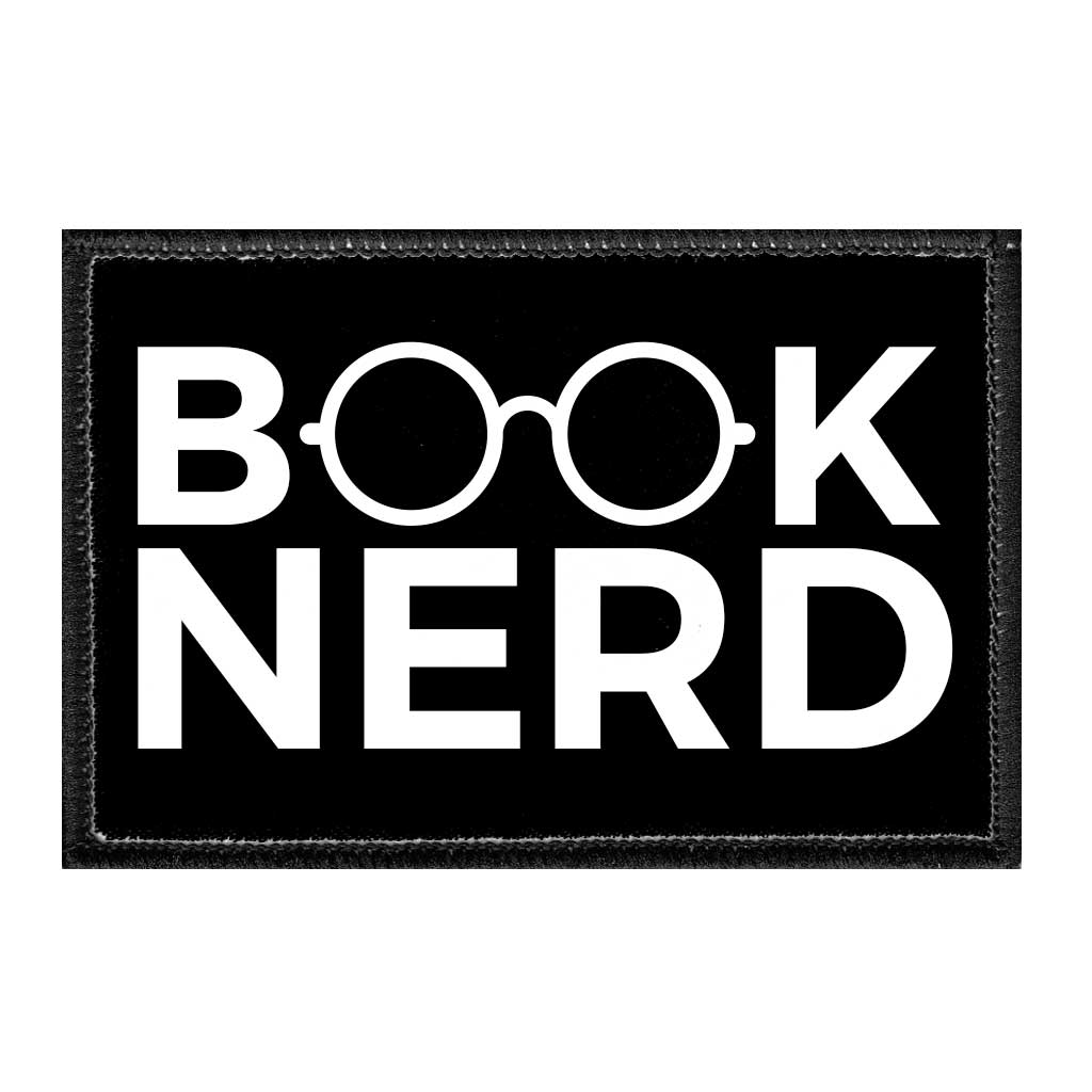 Book Nerd - Removable Patch - Pull Patch - Removable Patches For Authentic Flexfit and Snapback Hats