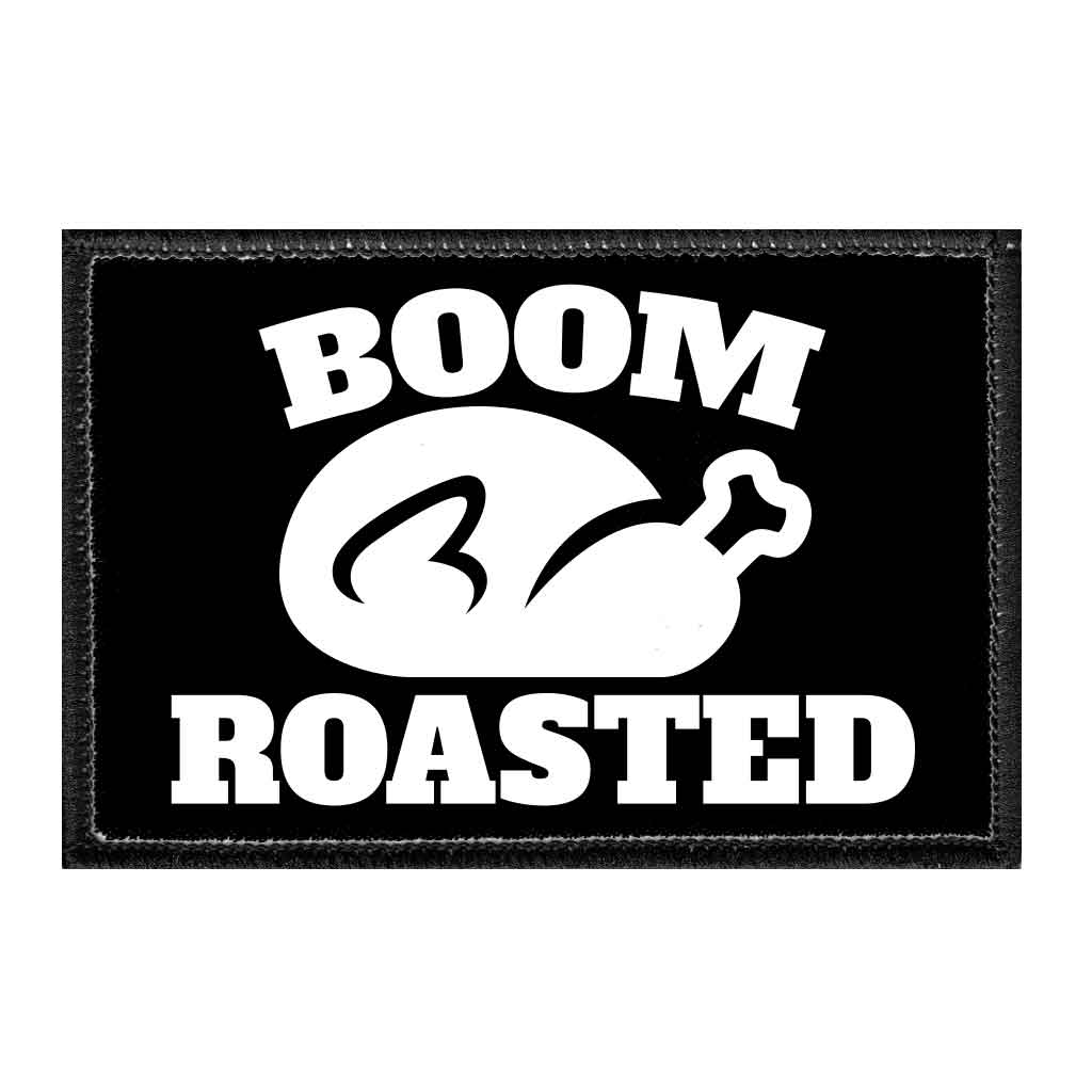Boom Roasted - Removable Patch - Pull Patch - Removable Patches For Authentic Flexfit and Snapback Hats